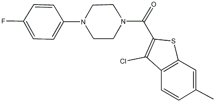 1-[(3-chloro-6-methyl-1-benzothien-2-yl)carbonyl]-4-(4-fluorophenyl)piperazine Structure