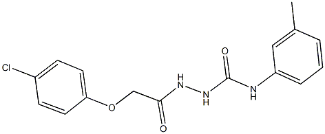 2-[(4-chlorophenoxy)acetyl]-N-(3-methylphenyl)hydrazinecarboxamide,339528-07-3,结构式