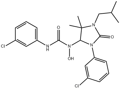 N'-(3-chlorophenyl)-N-[3-(3-chlorophenyl)-1-isobutyl-5,5-dimethyl-2-oxo-4-imidazolidinyl]-N-hydroxyurea,339571-30-1,结构式
