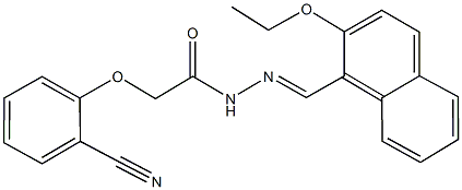 2-(2-cyanophenoxy)-N'-[(2-ethoxy-1-naphthyl)methylene]acetohydrazide 结构式