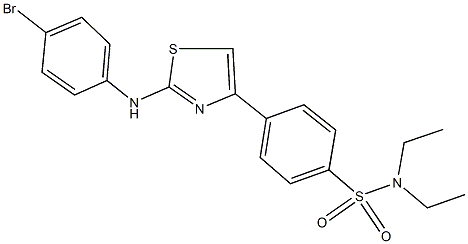 339586-48-0 4-[2-(4-bromoanilino)-1,3-thiazol-4-yl]-N,N-diethylbenzenesulfonamide