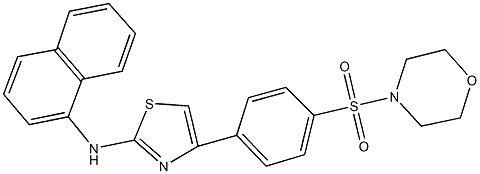 4-[4-(4-morpholinylsulfonyl)phenyl]-N-(1-naphthyl)-1,3-thiazol-2-amine|