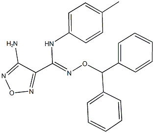 4-amino-N'-(benzhydryloxy)-N-(4-methylphenyl)-1,2,5-oxadiazole-3-carboximidamide Structure