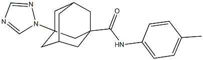 N-(4-methylphenyl)-3-(1H-1,2,4-triazol-1-yl)-1-adamantanecarboxamide,339590-34-0,结构式