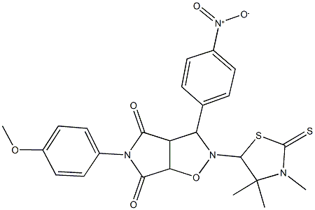 339989-34-3 3-{4-nitrophenyl}-5-(4-methoxyphenyl)-2-(3,4,4-trimethyl-2-thioxo-1,3-thiazolidin-5-yl)dihydro-2H-pyrrolo[3,4-d]isoxazole-4,6(3H,5H)-dione