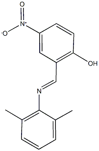 2-{[(2,6-dimethylphenyl)imino]methyl}-4-nitrophenol Structure