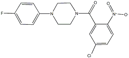 1-{5-chloro-2-nitrobenzoyl}-4-(4-fluorophenyl)piperazine 结构式