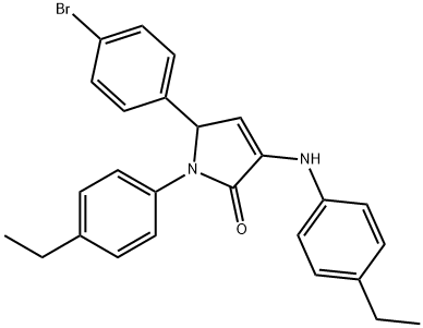 5-(4-bromophenyl)-3-(4-ethylanilino)-1-(4-ethylphenyl)-1,5-dihydro-2H-pyrrol-2-one Structure