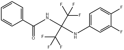 N-[1-(3,4-difluoroanilino)-2,2,2-trifluoro-1-(trifluoromethyl)ethyl]benzamide Structure