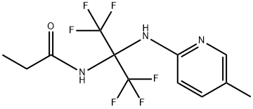 N-[2,2,2-trifluoro-1-[(5-methylpyridin-2-yl)amino]-1-(trifluoromethyl)ethyl]propanamide Structure