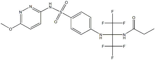 340031-84-7 N-[2,2,2-trifluoro-1-(4-{[(6-methoxy-3-pyridazinyl)amino]sulfonyl}anilino)-1-(trifluoromethyl)ethyl]propanamide