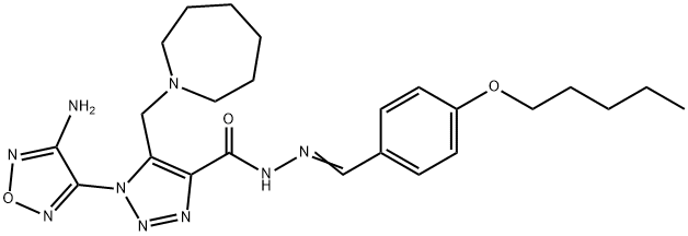 340166-09-8 1-(4-amino-1,2,5-oxadiazol-3-yl)-5-(1-azepanylmethyl)-N'-[4-(pentyloxy)benzylidene]-1H-1,2,3-triazole-4-carbohydrazide