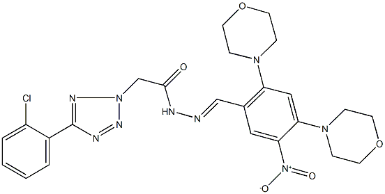 340168-80-1 2-[5-(2-chlorophenyl)-2H-tetraazol-2-yl]-N'-[5-nitro-2,4-di(4-morpholinyl)benzylidene]acetohydrazide