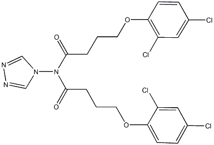 4-(2,4-dichlorophenoxy)-N-[4-(2,4-dichlorophenoxy)butanoyl]-N-(4H-1,2,4-triazol-4-yl)butanamide Structure