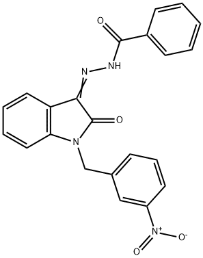 N'-(1-{3-nitrobenzyl}-2-oxo-1,2-dihydro-3H-indol-3-ylidene)benzohydrazide|