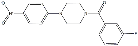 1-(3-fluorobenzoyl)-4-{4-nitrophenyl}piperazine 结构式