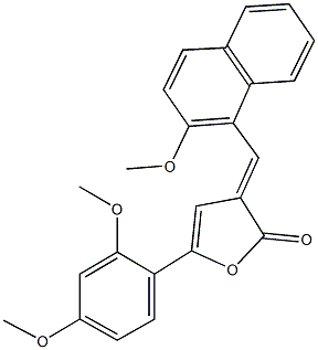 5-(2,4-dimethoxyphenyl)-3-[(2-methoxy-1-naphthyl)methylene]-2(3H)-furanone Structure