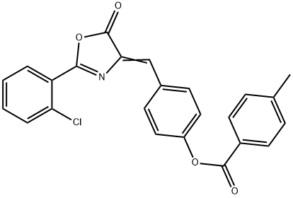4-[(2-(2-chlorophenyl)-5-oxo-1,3-oxazol-4(5H)-ylidene)methyl]phenyl 4-methylbenzoate Structure