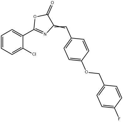 2-(2-chlorophenyl)-4-{4-[(4-fluorobenzyl)oxy]benzylidene}-1,3-oxazol-5(4H)-one Structure