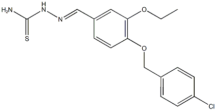 4-[(4-chlorobenzyl)oxy]-3-ethoxybenzaldehyde thiosemicarbazone Structure