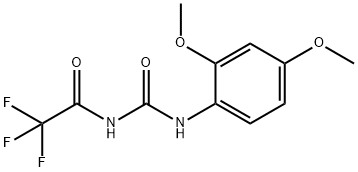 N-(2,4-dimethoxyphenyl)-N'-(trifluoroacetyl)urea Struktur