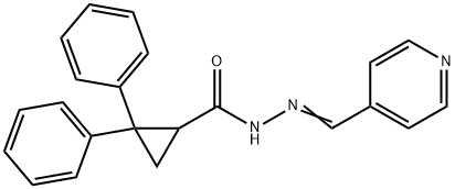 2,2-diphenyl-N'-(4-pyridinylmethylene)cyclopropanecarbohydrazide 结构式