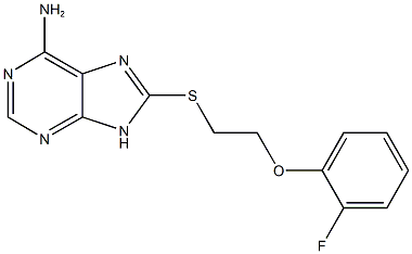 8-{[2-(2-fluorophenoxy)ethyl]sulfanyl}-9H-purin-6-ylamine Struktur