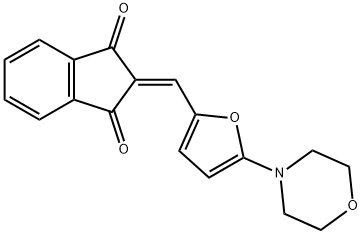 2-{[5-(4-morpholinyl)-2-furyl]methylene}-1H-indene-1,3(2H)-dione Structure