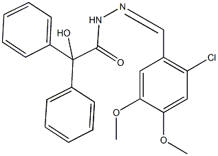 N'-(2-chloro-4,5-dimethoxybenzylidene)-2-hydroxy-2,2-diphenylacetohydrazide Structure