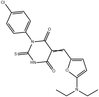 340310-75-0 1-(4-chlorophenyl)-5-{[5-(diethylamino)-2-furyl]methylene}-2-thioxodihydro-4,6(1H,5H)-pyrimidinedione