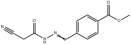 methyl 4-[2-(cyanoacetyl)carbohydrazonoyl]benzoate 结构式