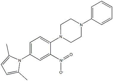 1-{4-(2,5-dimethyl-1H-pyrrol-1-yl)-2-nitrophenyl}-4-phenylpiperazine,340318-96-9,结构式