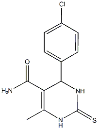 4-(4-chlorophenyl)-6-methyl-2-thioxo-1,2,3,4-tetrahydro-5-pyrimidinecarboxamide,340319-31-5,结构式