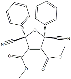 dimethyl 2,5-dicyano-2,5-diphenyl-2,5-dihydro-3,4-furandicarboxylate,34048-00-5,结构式