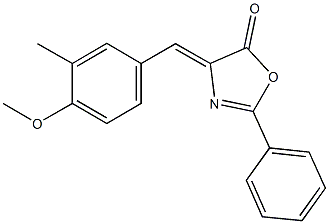 4-(4-methoxy-3-methylbenzylidene)-2-phenyl-1,3-oxazol-5(4H)-one Structure
