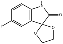 5-iodo-1,3-dihydro-2-oxospiro[2H-indole-3,2'-(1,3)-dioxolane],34058-27-0,结构式