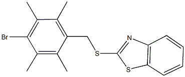 2-[(4-bromo-2,3,5,6-tetramethylbenzyl)sulfanyl]-1,3-benzothiazole,340690-77-9,结构式
