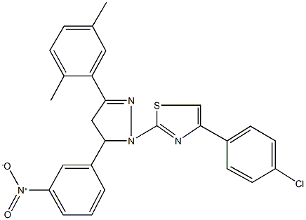 340693-86-9 4-(4-chlorophenyl)-2-(3-(2,5-dimethylphenyl)-5-{3-nitrophenyl}-4,5-dihydro-1H-pyrazol-1-yl)-1,3-thiazole