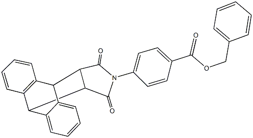 benzyl 4-(16,18-dioxo-17-azapentacyclo[6.6.5.0~2,7~.0~9,14~.0~15,19~]nonadeca-2,4,6,9,11,13-hexaen-17-yl)benzoate Structure