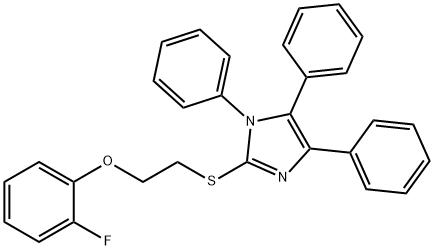 2-fluorophenyl 2-[(1,4,5-triphenyl-1H-imidazol-2-yl)sulfanyl]ethyl ether Struktur