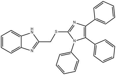 1H-benzimidazol-2-ylmethyl 1,4,5-triphenyl-1H-imidazol-2-yl sulfide Structure