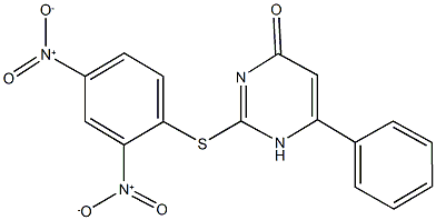 2-({2,4-dinitrophenyl}sulfanyl)-6-phenyl-4(1H)-pyrimidinone,340739-25-5,结构式