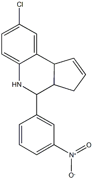 8-氯-4-(3-硝基苯基)-3A,4,5,9B-四氢-3H-环戊二烯并[C]喹啉,340746-58-9,结构式