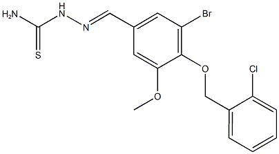 3-bromo-4-[(2-chlorobenzyl)oxy]-5-methoxybenzaldehyde thiosemicarbazone 结构式