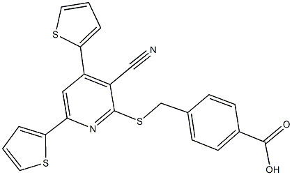 4-({[3-cyano-4,6-di(2-thienyl)-2-pyridinyl]sulfanyl}methyl)benzoic acid|