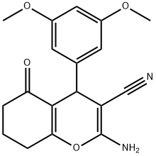 2-amino-4-(3,5-dimethoxyphenyl)-5-oxo-5,6,7,8-tetrahydro-4H-chromene-3-carbonitrile,340808-83-5,结构式
