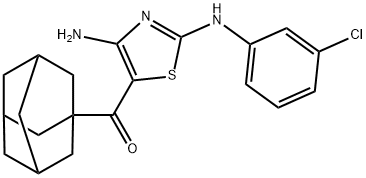 1-adamantyl[4-amino-2-(3-chloroanilino)-1,3-thiazol-5-yl]methanone Structure
