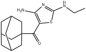 1-adamantyl[4-amino-2-(ethylamino)-1,3-thiazol-5-yl]methanone Structure