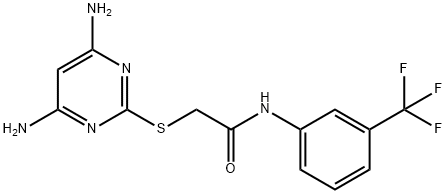 2-[(4,6-diamino-2-pyrimidinyl)sulfanyl]-N-[3-(trifluoromethyl)phenyl]acetamide|