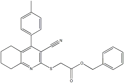 benzyl {[3-cyano-4-(4-methylphenyl)-5,6,7,8-tetrahydro-2-quinolinyl]sulfanyl}acetate|